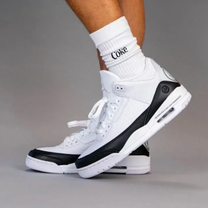 頂級純原Fragment Design x Air Jordan 3 黑白藤原浩閃電aj3低筒籃球鞋運動鞋球鞋男鞋