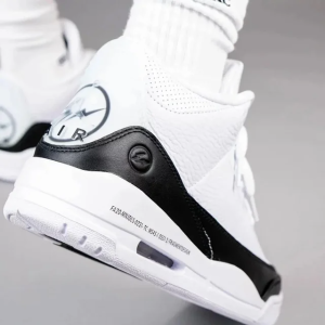 頂級純原Fragment Design x Air Jordan 3 黑白藤原浩閃電aj3低筒籃球鞋運動鞋球鞋男鞋