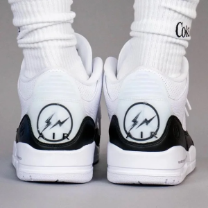 頂級純原Fragment Design x Air Jordan 3 黑白藤原浩閃電aj3低筒籃球鞋運動鞋球鞋男鞋