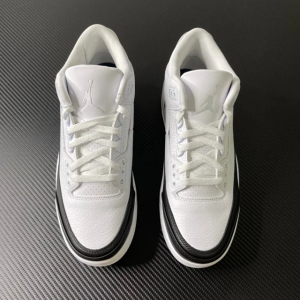 頂級純原Fragment Design x Air Jordan 3 黑白藤原浩閃電aj3低筒籃球鞋運動鞋球鞋男鞋