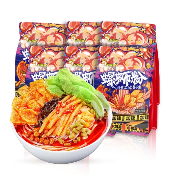 台灣現貨 好歡螺 加辣加臭螺螄粉400g*5袋