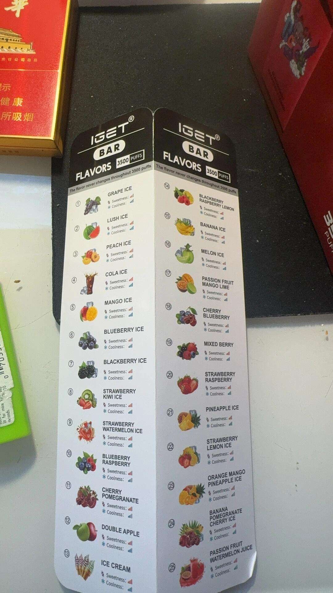 澳洲爆款熱銷 IGET Bar 3500 Puffs 拋棄式/一次性電子煙