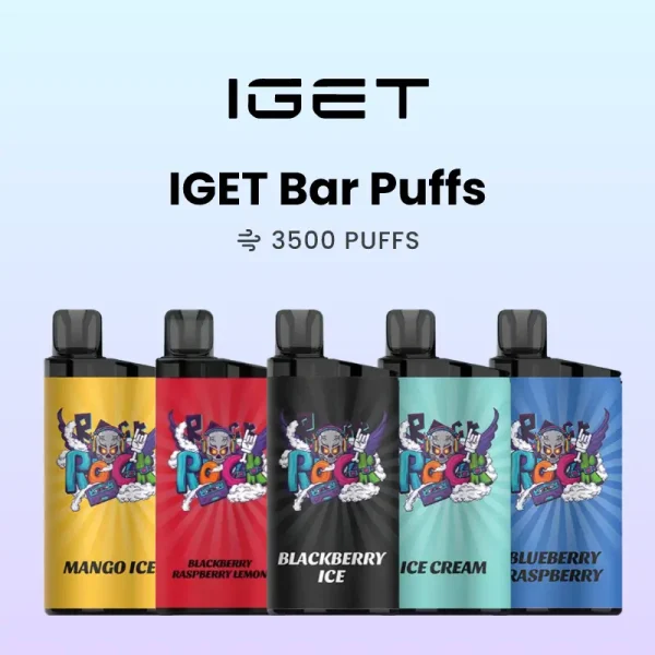 澳洲爆款熱銷 IGET Bar 3500 Puffs 拋棄式/一次性電子煙