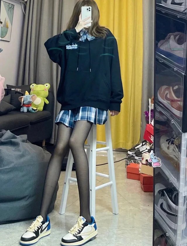 【頂級純原】Fragment Design x Travis Scott x Air Jordan 1 Retro Low AJ1藤原浩 三方聯名 閃電倒鉤 白藍 低幫 籃球鞋 運動鞋