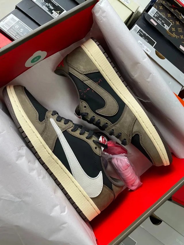 【頂級純原】Travis Scott X Air Jordan 1 Low 'Mocha' OG TS SP AJ1 倒鉤 深棕摩卡 低幫復古籃球鞋