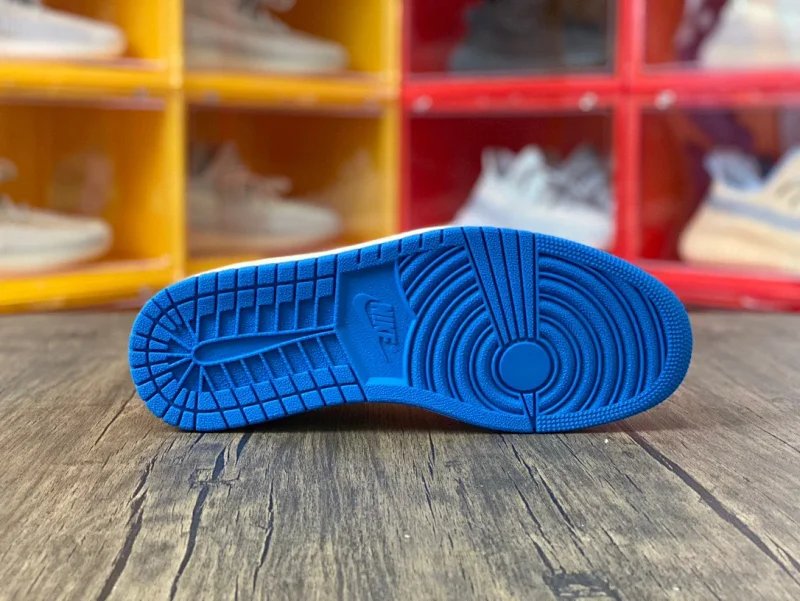 【頂級純原】Fragment Design x Travis Scott x Air Jordan 1 Retro Low AJ1藤原浩 三方聯名 閃電倒鉤 白藍 低幫 籃球鞋 運動鞋