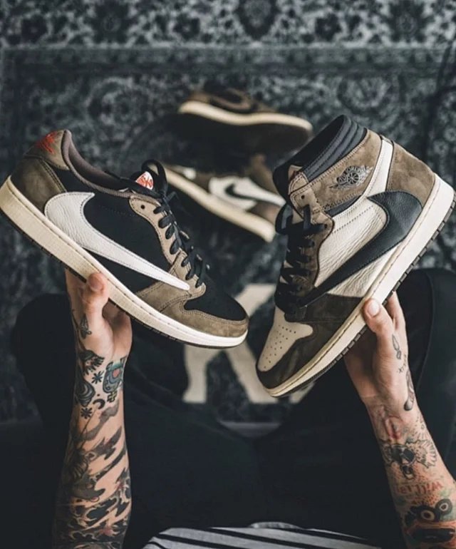 【頂級純原】Travis Scott X Air Jordan 1 Low 'Mocha' OG TS SP AJ1 倒鉤 深棕摩卡 低幫復古籃球鞋