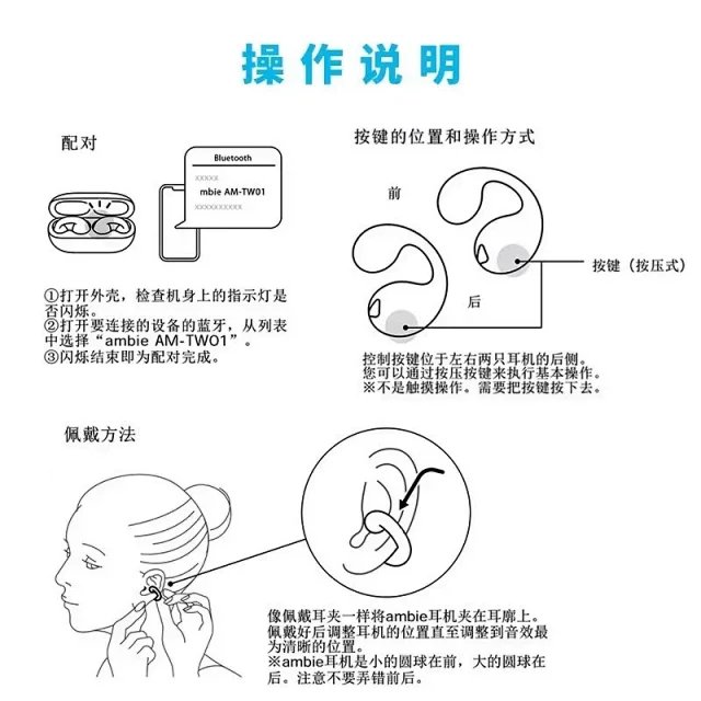 撿漏價 日本ambie sound earcuffs 真無線藍牙耳機 藍牙5.2 耳夾式耳機 骨傳導藍牙耳機 適用 安卓蘋果
