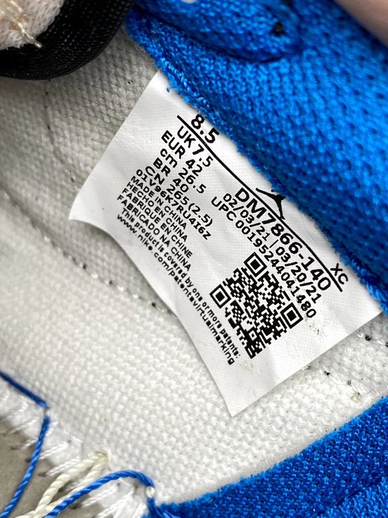 【頂級純原】Fragment Design x Travis Scott x Air Jordan 1 Retro Low AJ1藤原浩 三方聯名 閃電倒鉤 白藍 低幫 籃球鞋 運動鞋