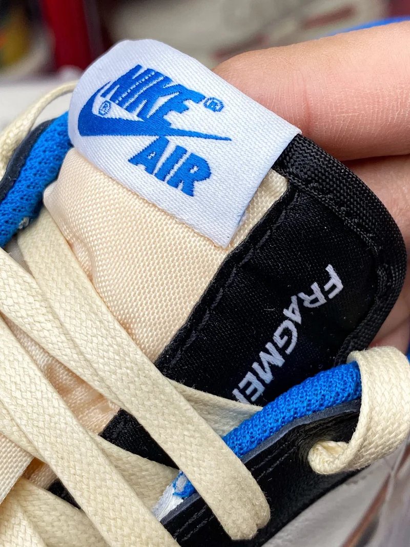【頂級純原】Fragment Design x Travis Scott x Air Jordan 1 Retro Low AJ1藤原浩 三方聯名 閃電倒鉤 白藍 低幫 籃球鞋 運動鞋