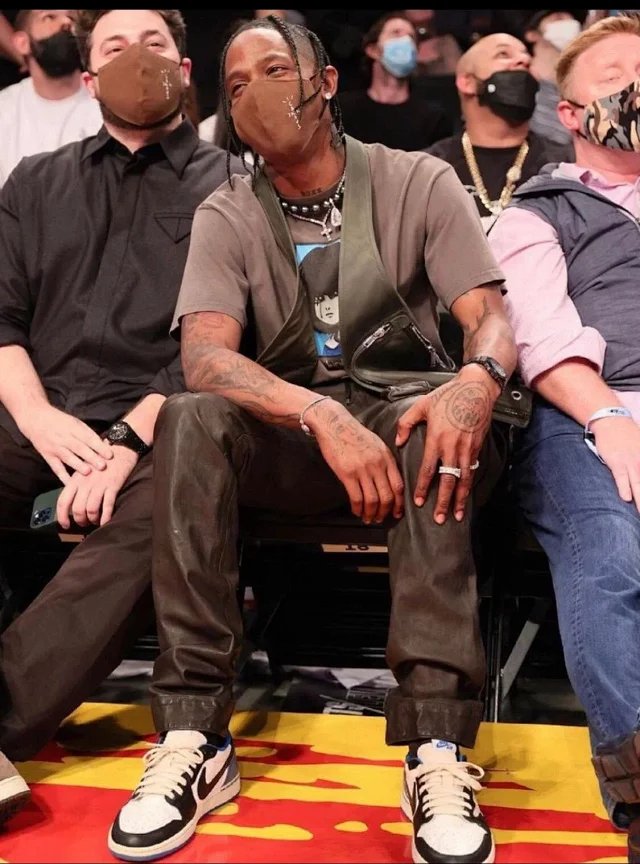 【頂級純原】Fragment Design x Travis Scott x Air Jordan 1 Retro Low AJ1藤原浩 三方聯名 閃電倒鉤 白藍 低幫 籃球鞋 運動鞋