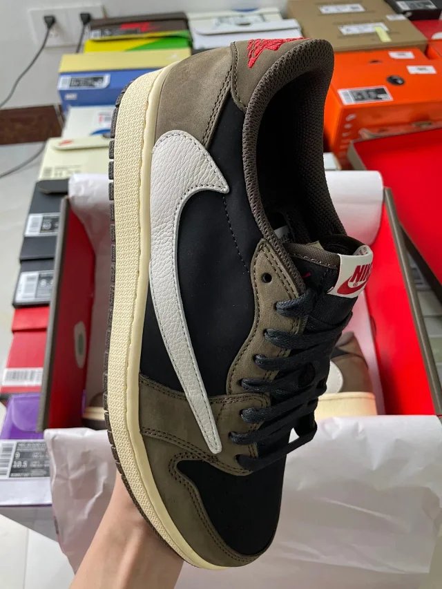 【頂級純原】Travis Scott X Air Jordan 1 Low 'Mocha' OG TS SP AJ1 倒鉤 深棕摩卡 低幫復古籃球鞋